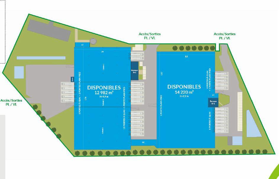 Entrepôt classe b Hénin-Beaumont 14874m² Location entrepôt classe b Hénin-Beaumont Pas-de-Calais OLLOG2314549 2